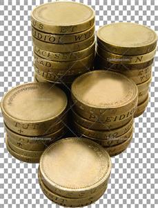 تصویر با کیفیت سکه های طلایی بدون بکگراند